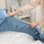 Bộ ga chun chăn chần Amando thêu cotton satin màu xanh - Ảnh thumb 8