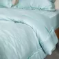 Bộ ga chun chăn chần Amando thêu cotton satin màu xanh lá - Ảnh thumb 6