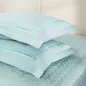 Bộ ga chun chăn chần Amando thêu cotton satin màu xanh lá - Ảnh thumb 9