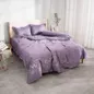 Bộ ga phủ chăn chần Amando thêu cotton satin màu tím - Ảnh thumb 2