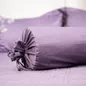 Bộ ga phủ chăn chần Amando thêu cotton satin màu tím - Ảnh thumb 5