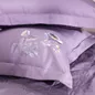 Bộ ga phủ chăn chần Amando thêu cotton satin màu tím - Ảnh thumb 7