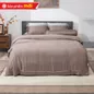 Bộ chăn ga Lụa tencel cao cấp Amando Lagom 5 chi tiết Màu Nâu - Ảnh thumb 4