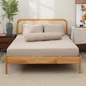 Bộ ga chun polyester gấm Amando Ellie đơn sắc 4 chi tiết Màu Be - Ảnh thumb 6