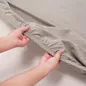 Bộ ga chun polyester gấm Amando Ellie đơn sắc 4 chi tiết Màu Xám - Ảnh thumb 8