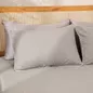 Bộ ga chun polyester gấm Amando Ellie đơn sắc 4 chi tiết Màu Xám - Ảnh thumb 7