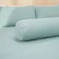 Bộ ga chun polyester gấm Amando Ellie đơn sắc 4 chi tiết Màu Xanh ngọc - Ảnh thumb 5