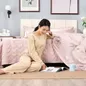 Bộ chăn ga phủ sợi gỗ thiên nhiên Amando Jamila 5 chi tiết LC003 - Ảnh thumb 9
