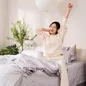 Bộ chăn ga chun chần Lụa Tencel cao cấp Amando Élan 5 chi tiết TC001 - Ảnh thumb 4
