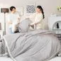 Bộ Chăn ga lụa tencel cao cấp Amando Soulmate 7 chi tiết màu Xám - Ảnh thumb 11