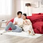 Bộ Chăn ga cưới lụa tencel cao cấp Amando Soulmate 7 chi tiết màu Đỏ - Ảnh thumb 11