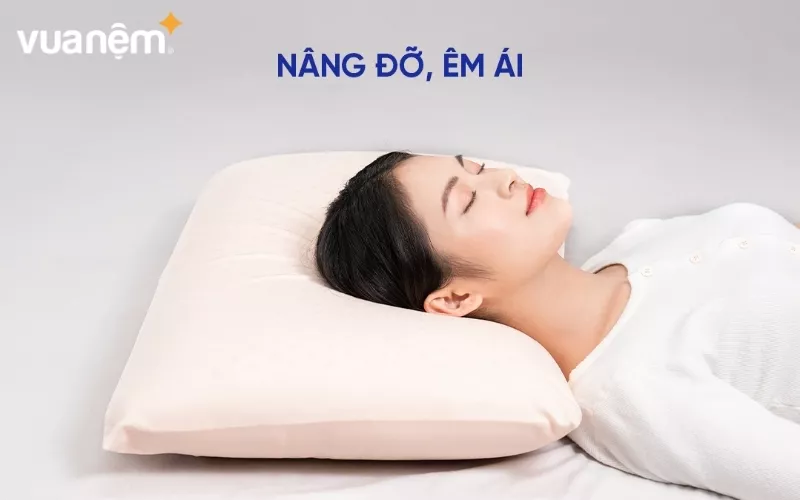 Gối giúp nâng đỡ đầu cổ êm ái