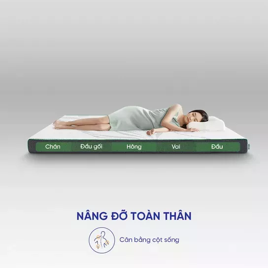 Nệm cao su 1m2 x 2m có độ đàn hồi tốt