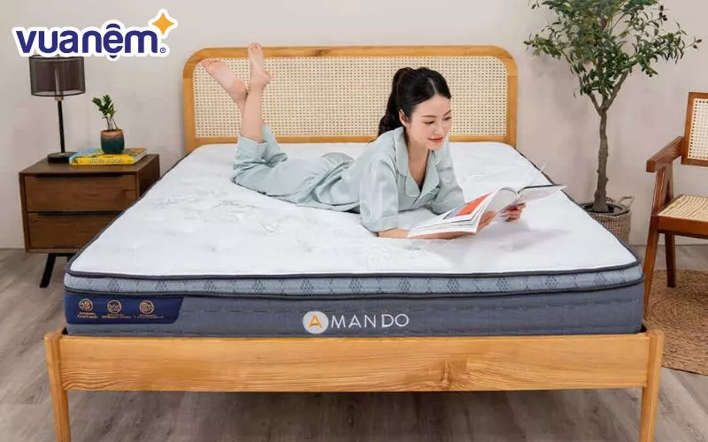 Nệm lò xo 1m2 Amando Elite Plus giảm tiếng ồn