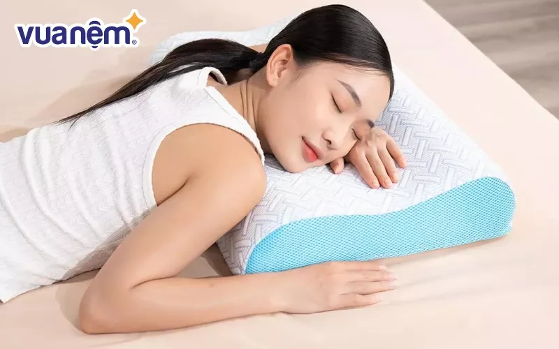 Gối duy trì cảm giác thoáng mát và dễ chịu khi ngủ