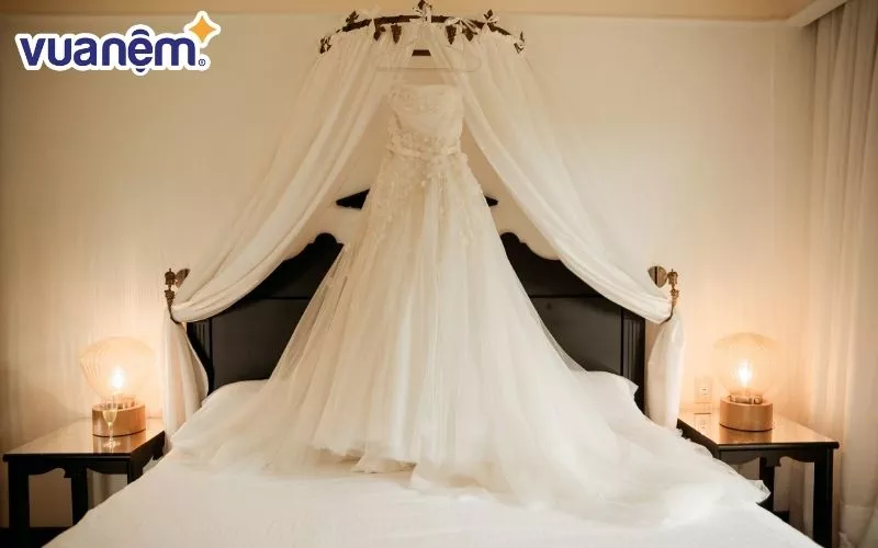 Màu sắc và họa tiết của nệm phù hợp với phong cách cá nhân của cặp đôi 