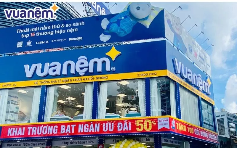 Mua nệm cao su 180 x 200 chính hãng tại Vua Nệm