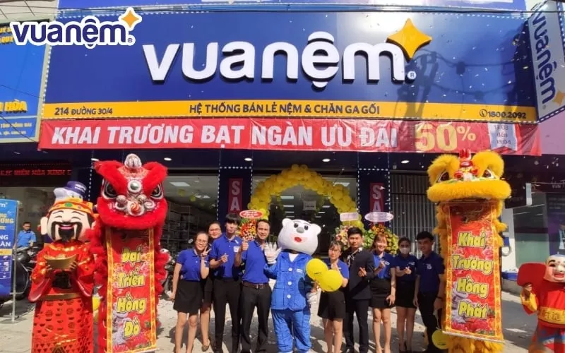 Mua nệm lò xo 1m2 x 2m chính hãng tại Vua Nệm
