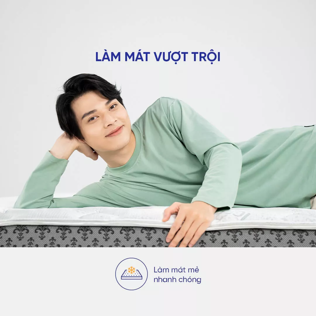 Nệm lò xo Amando Faro 5 vùng giảm đau lưng dày 35cm - Ảnh 5
