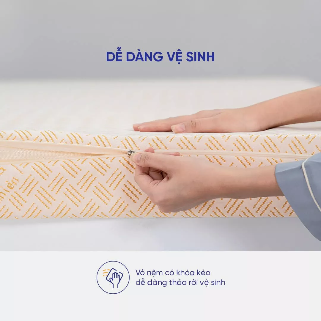 Nệm cao su Kim Cương Happy Gold dày 5/10/15cm - Ảnh 5