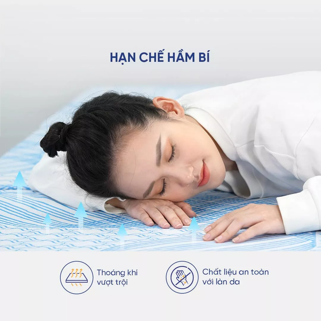 Nệm cao su đa tầng Kim Cương Titanium gấp 3 dày 5/9cm - Ảnh 8
