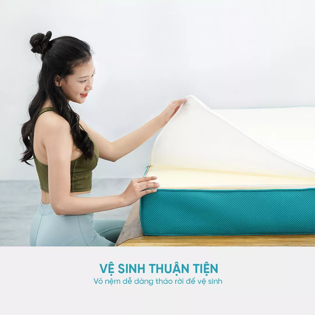 Nệm foam Nhật Bản Aeroflow Fit Plus kháng khuẩn dày 20cm - Ảnh 8