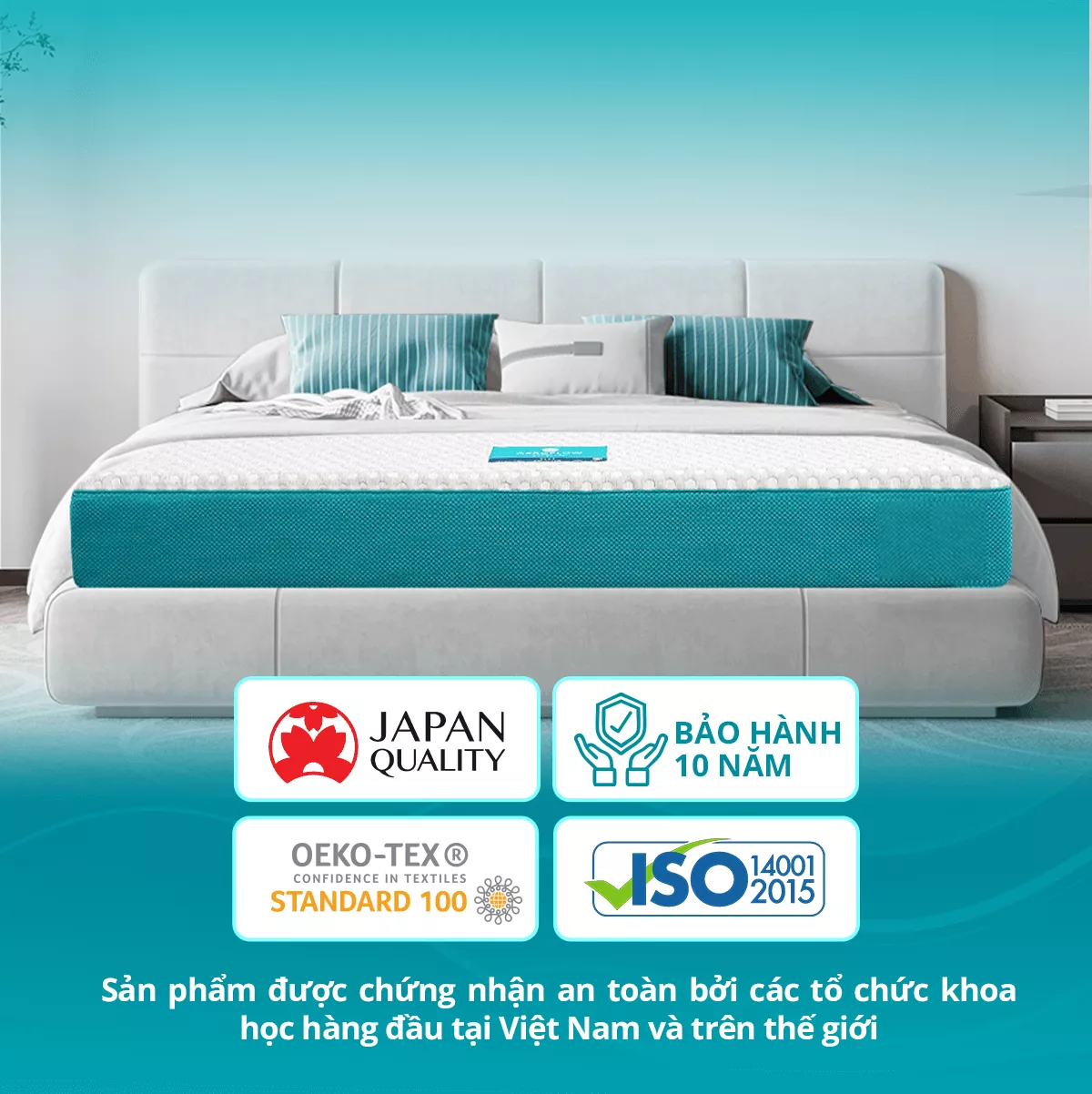 Nệm foam Nhật Bản Aeroflow Fit Plus kháng khuẩn dày 20cm - Ảnh 9