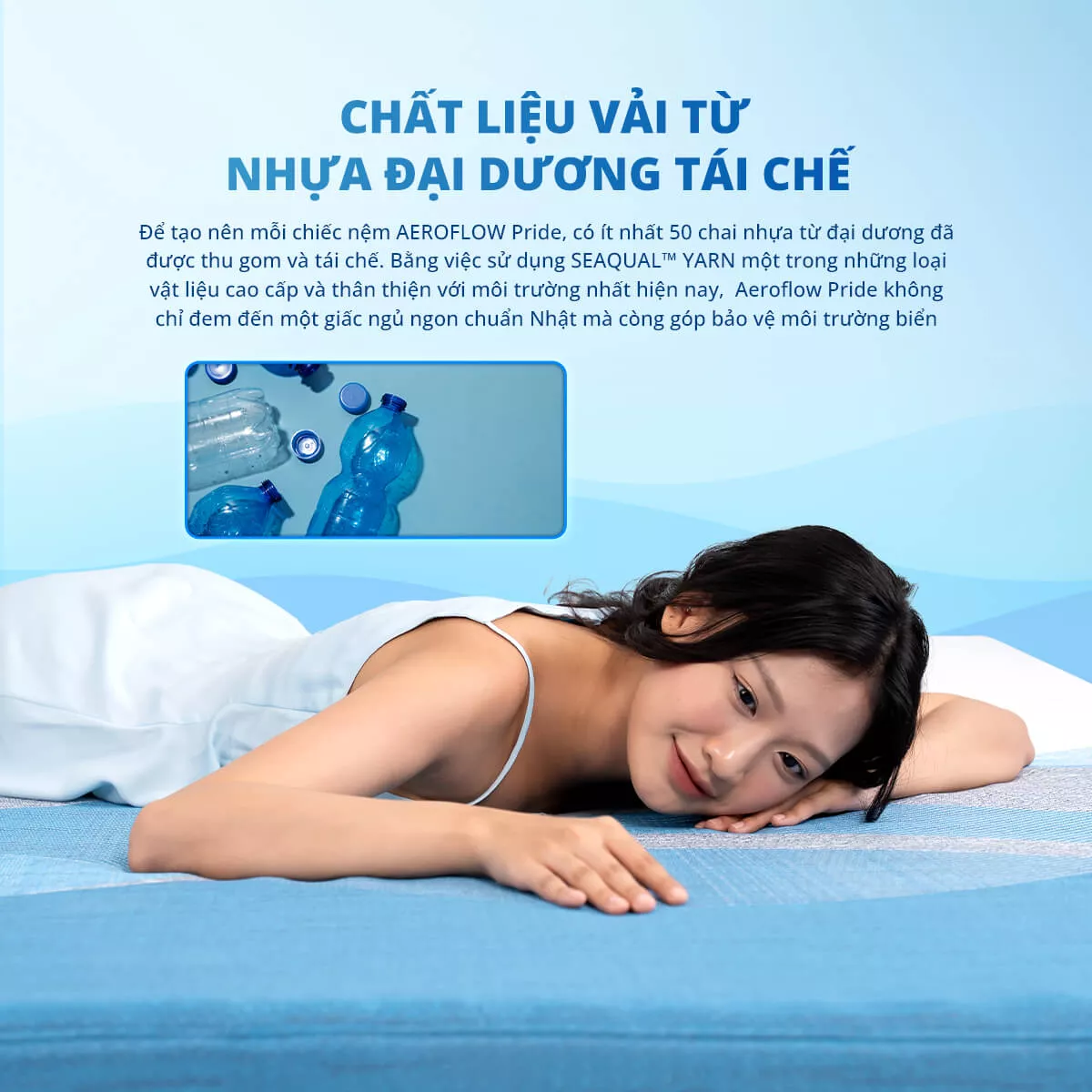 Nệm foam Nhật Bản Aeroflow Pride bảo vệ cột sống dày 22cm - Ảnh 5