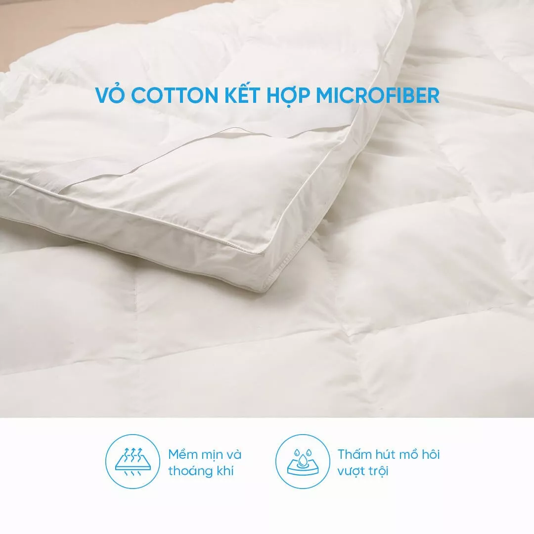 Topper lông vũ nhân tạo Doona Microfiber êm ái - Ảnh 4