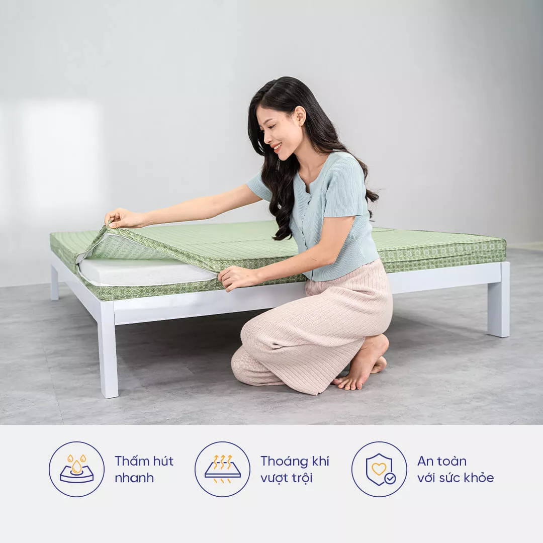 Nệm bông ép Goodnight Nova gấp 3 dày 5/9cm - Ảnh 6