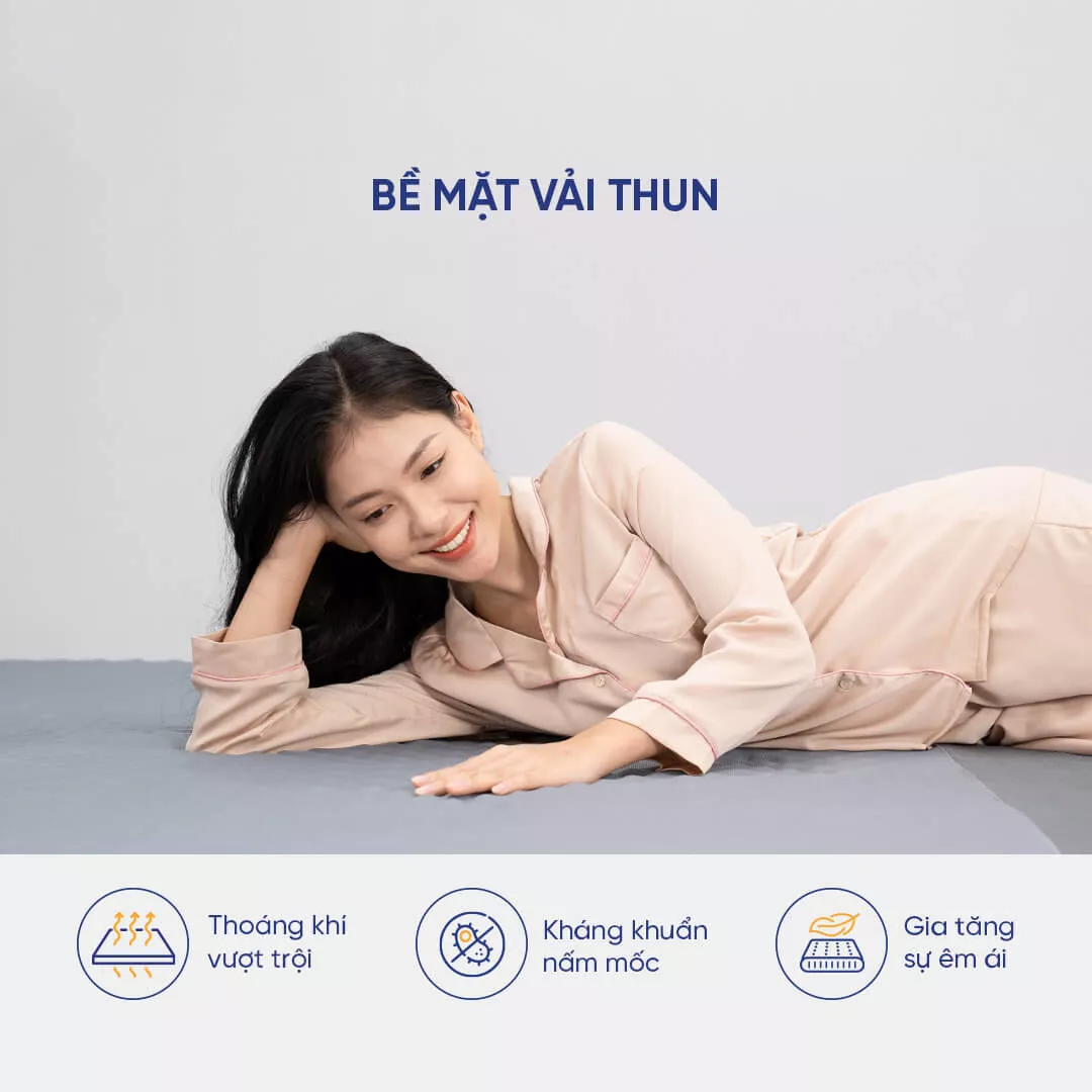 Nệm foam Nhật Goodnight Osaka massage lượn sóng dày 9cm - Ảnh 8