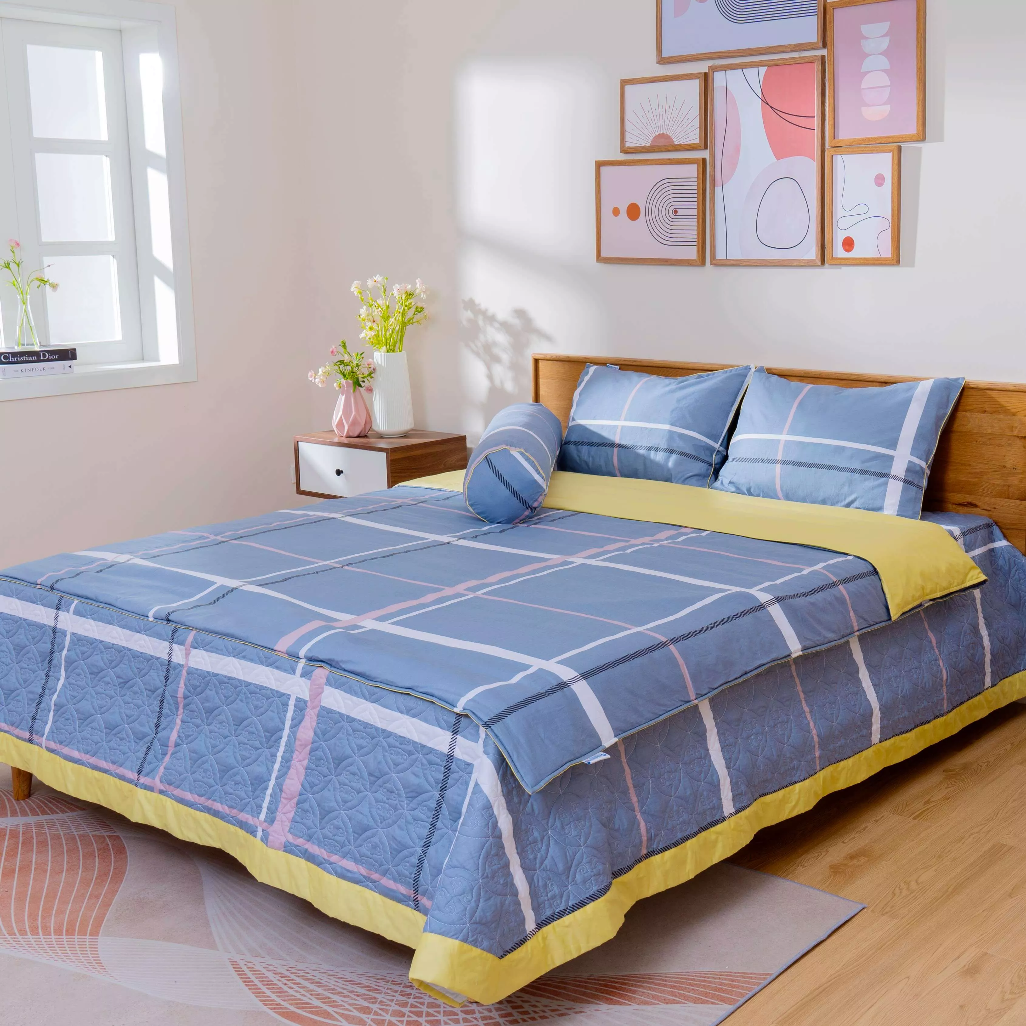 Bộ chăn ga phủ cotton Amando Dream 5 chi tiết - Ảnh 15