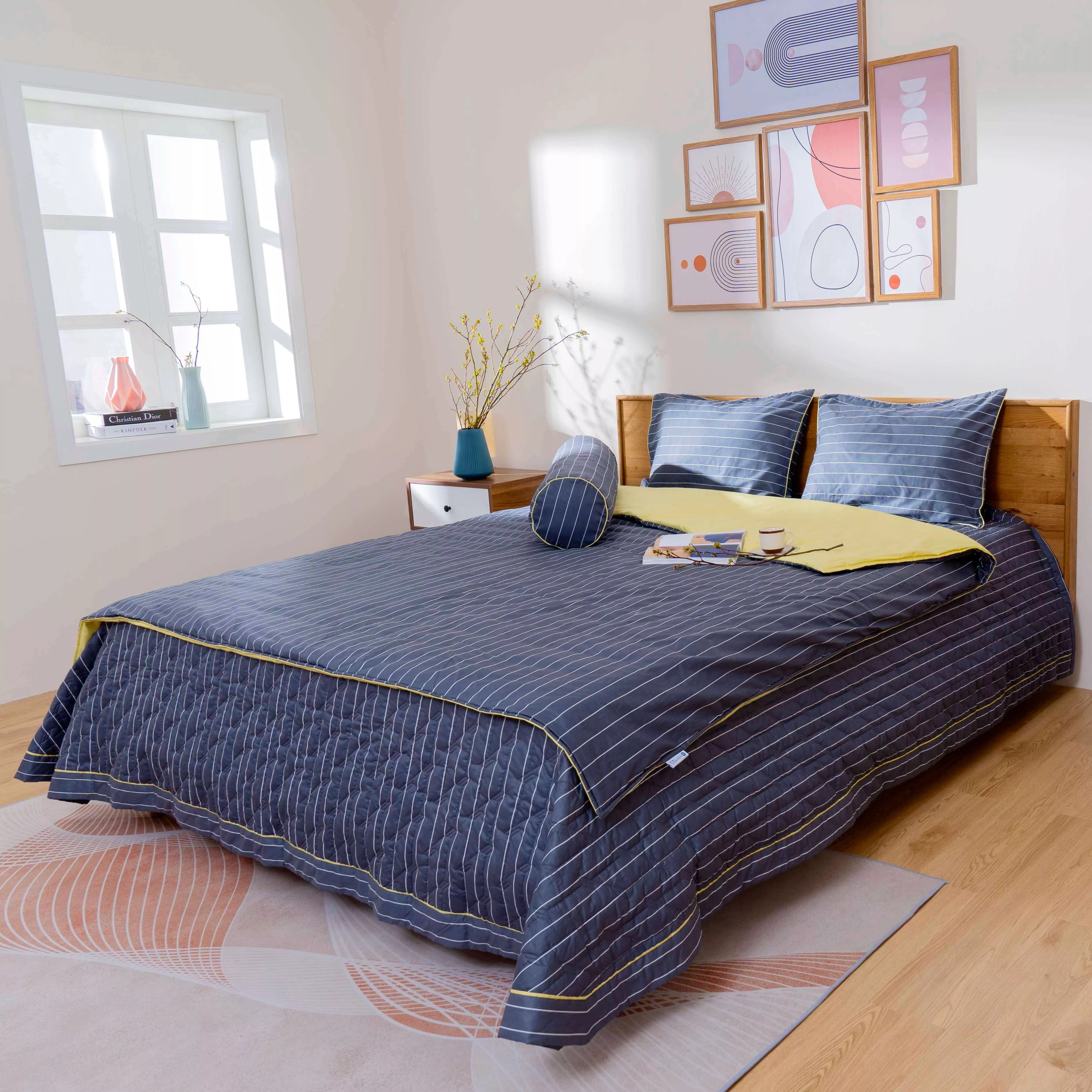 Bộ chăn ga phủ cotton Amando Dream 5 chi tiết - Ảnh 9