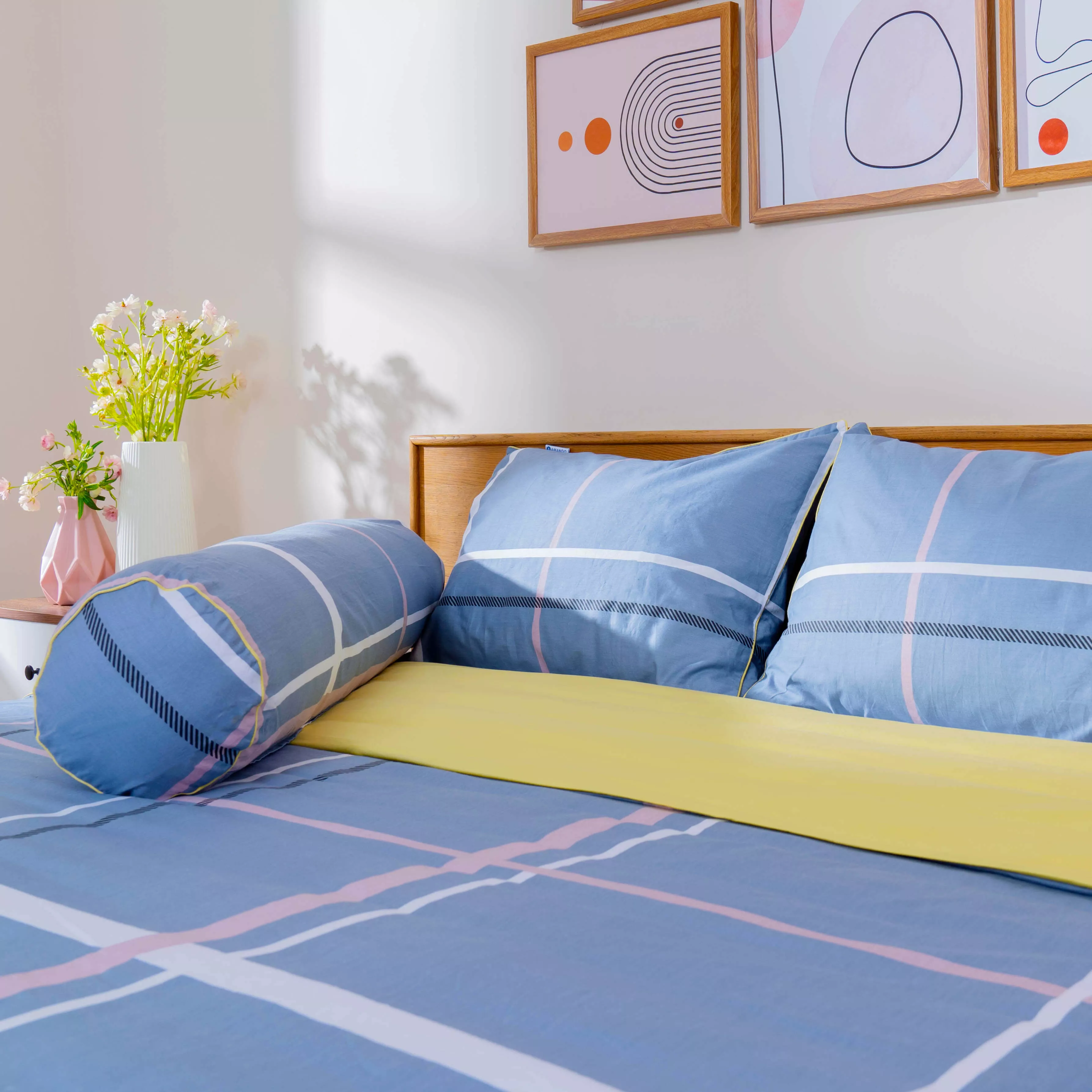 Bộ chăn ga phủ cotton Amando Dream 5 chi tiết - Ảnh 16