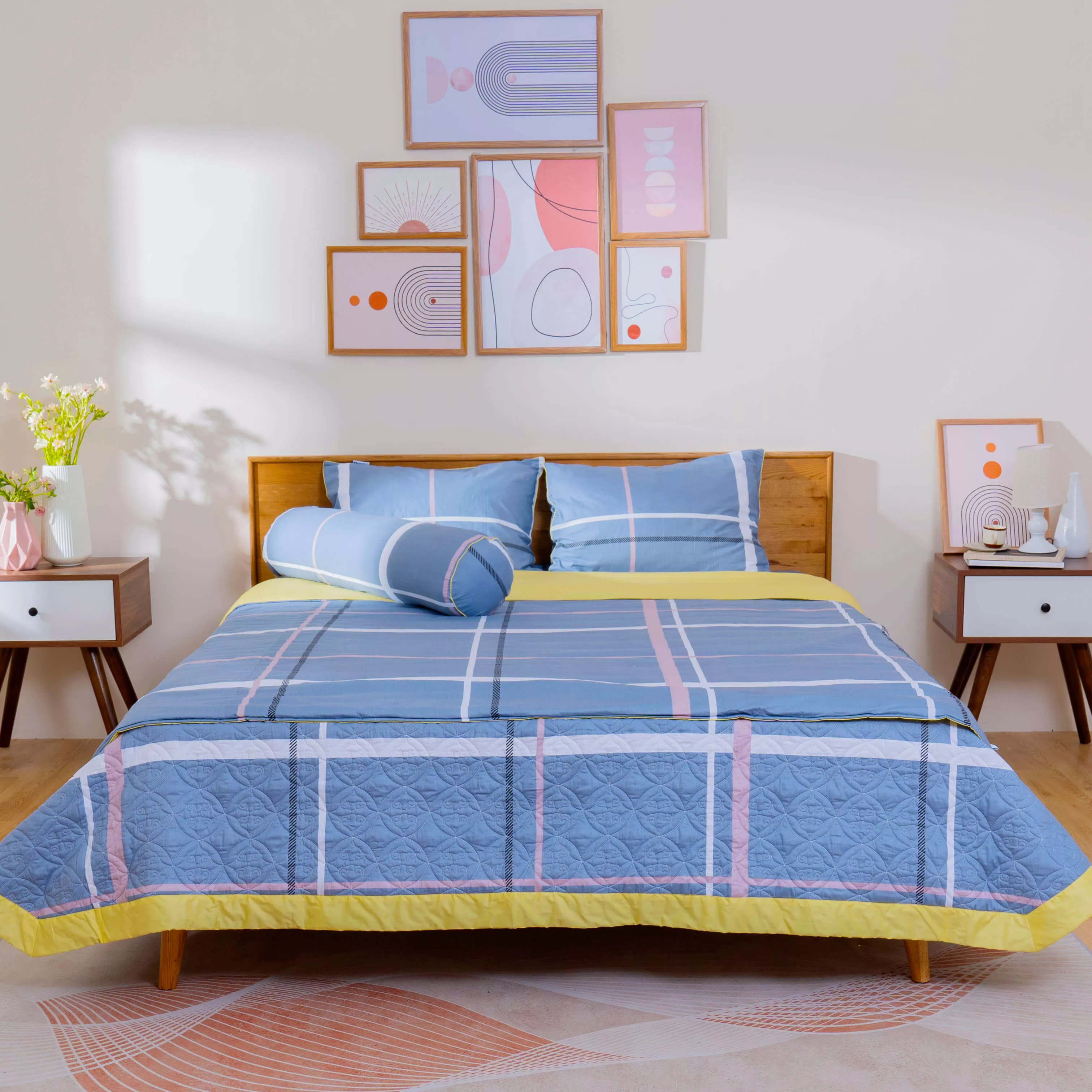 Bộ chăn ga phủ cotton Amando Dream 5 chi tiết - Ảnh 14