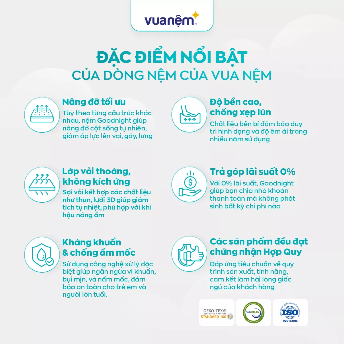 Nệm cao su đa tầng Kim Cương Stella dày 15cm - Ảnh 7