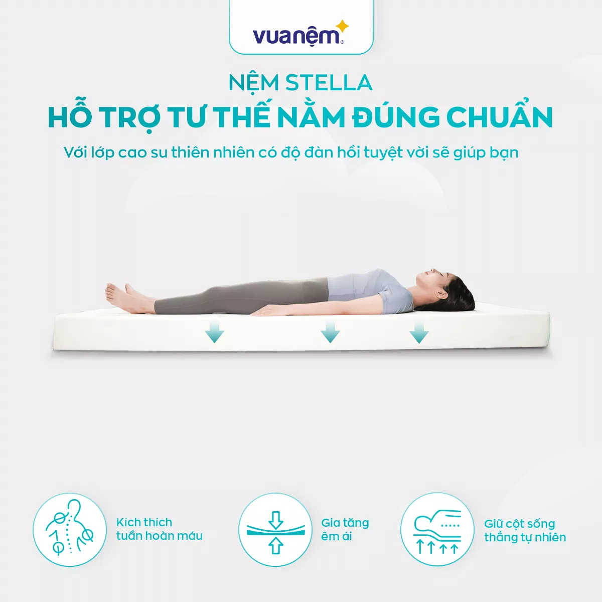 Nệm cao su đa tầng Kim Cương Stella dày 15cm - Ảnh 6