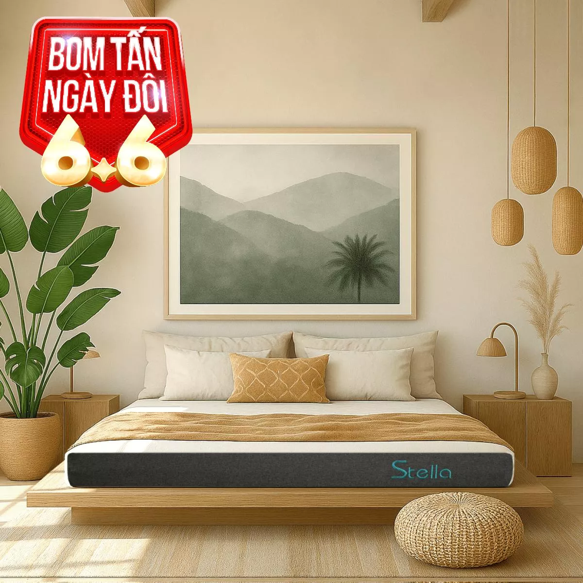Nệm cao su đa tầng Kim Cương Stella dày 15cm - Ảnh 2