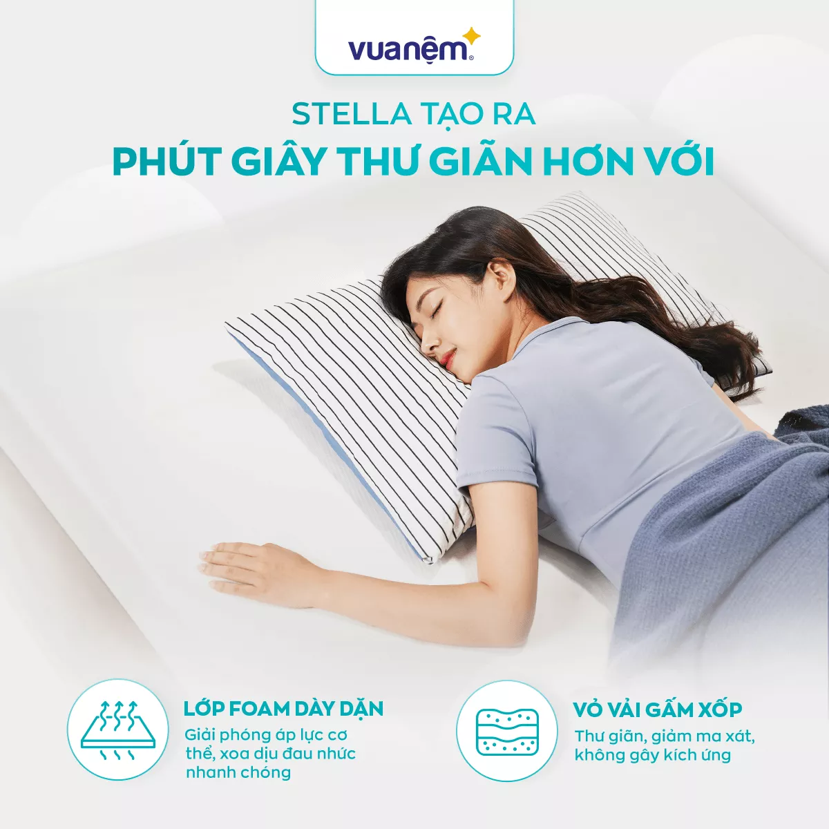 Nệm cao su đa tầng Kim Cương Stella dày 15cm - Ảnh 4