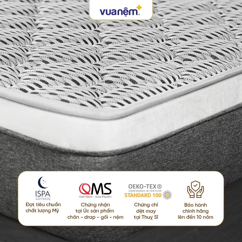 Nệm Kim Cương Erica Smart Tech công nghệ fushion, thành phần foam và cao su tổng hợp - dày 15cm - Ảnh 15