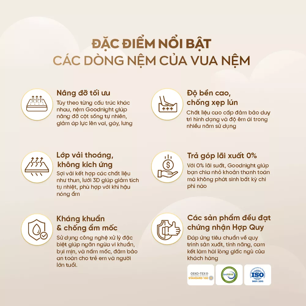 Nệm Kim Cương Erica Smart Tech công nghệ fushion, thành phần foam và cao su tổng hợp - dày 15cm - Ảnh 11