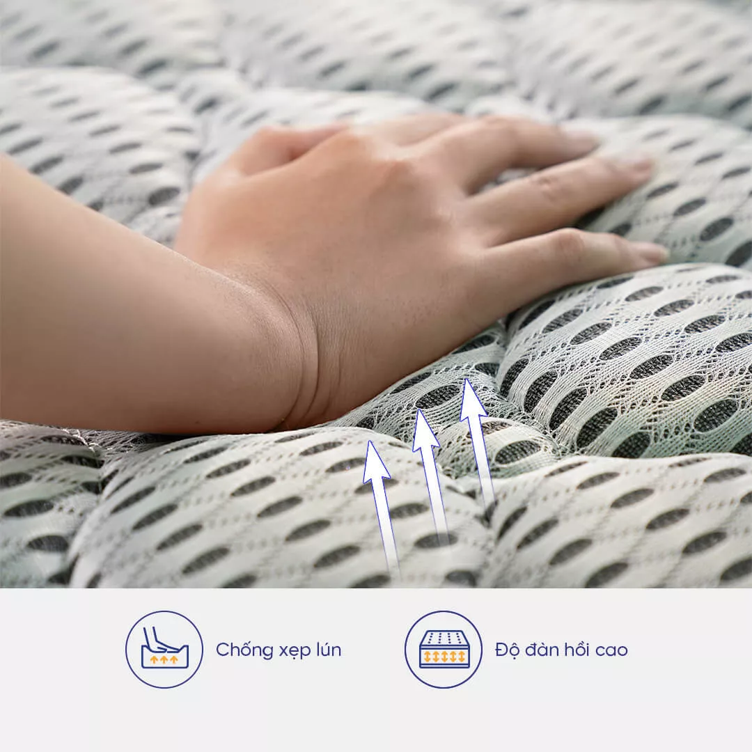 Nệm cao su đa tầng Kim Cương Erica Smart Tech dày 15cm - Ảnh 5