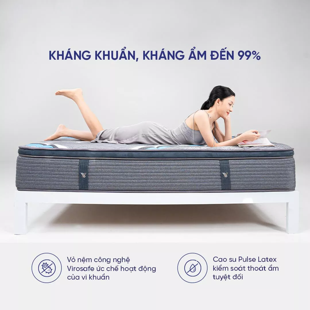 (Phiên bản giới hạn) Nệm lò xo Serta Perfect Sleeper Grand Suite cao cấp kháng khuẩn dày 30cm - Ảnh 5