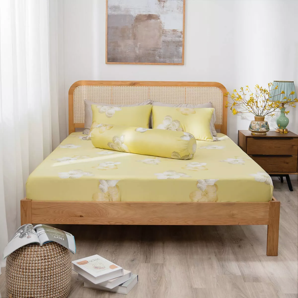 Bộ ga chun Lụa tencel cao cấp Amando Bliss 4 chi tiết mã TC002 - Ảnh 3