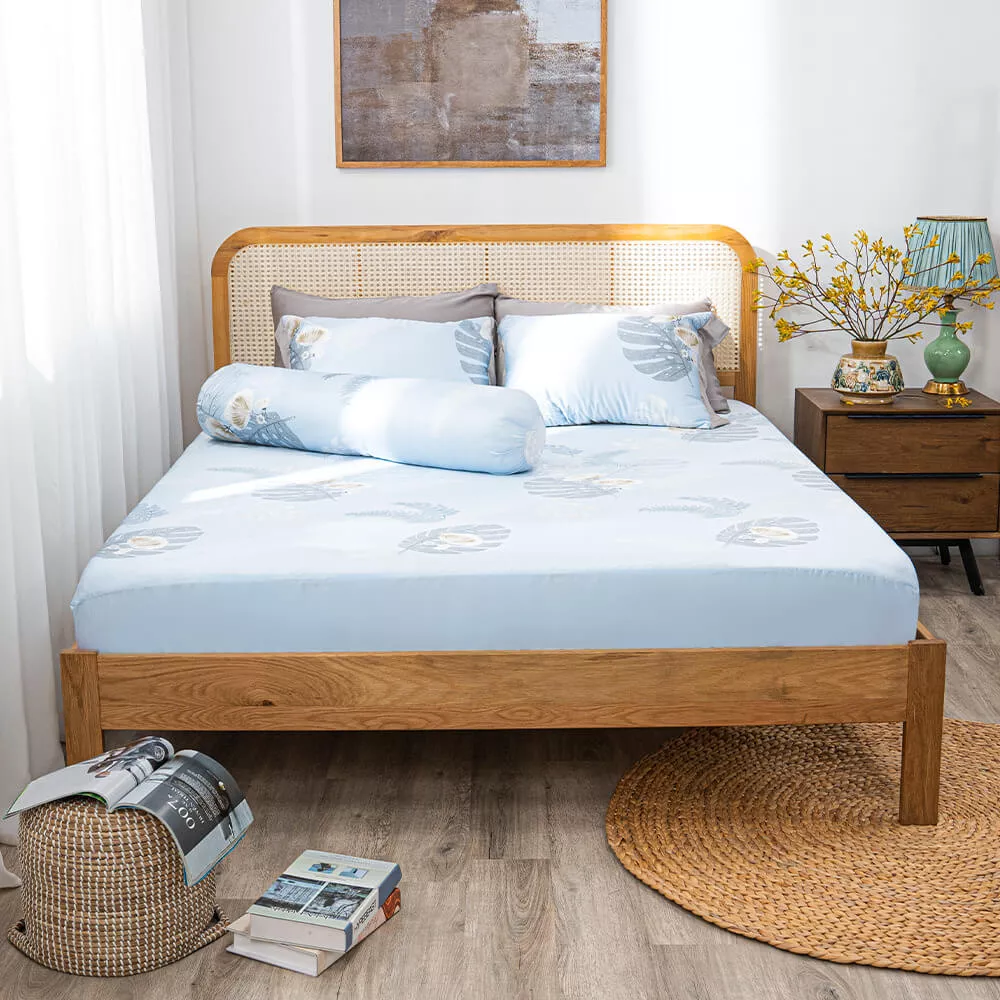 Bộ ga chun Lụa tencel cao cấp Amando Bliss 4 chi tiết mã TC004 - Ảnh 3