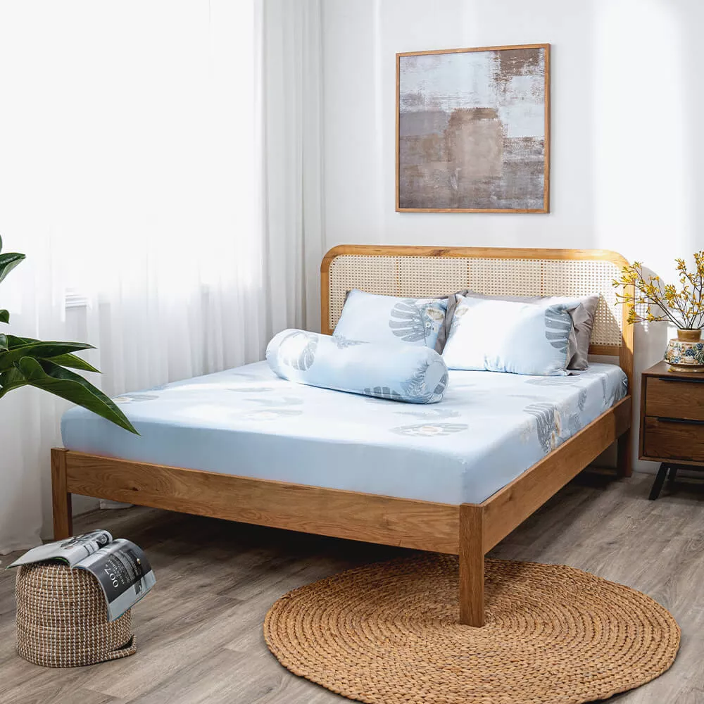 Bộ ga chun Lụa tencel cao cấp Amando Bliss 4 chi tiết mã TC004 - Ảnh 4