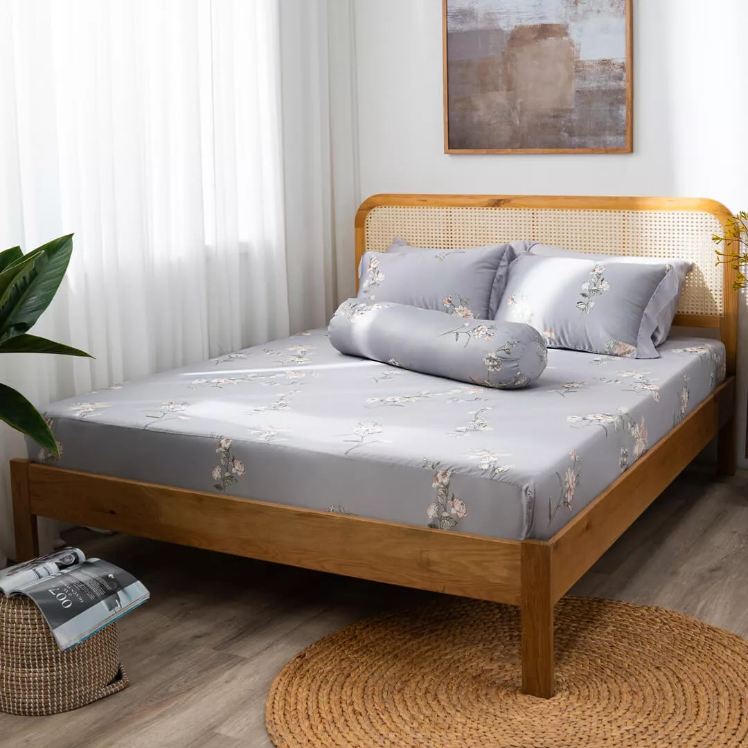 Bộ ga chun Lụa tencel cao cấp Amando Bliss 4 chi tiết mã TC005 - Ảnh 4