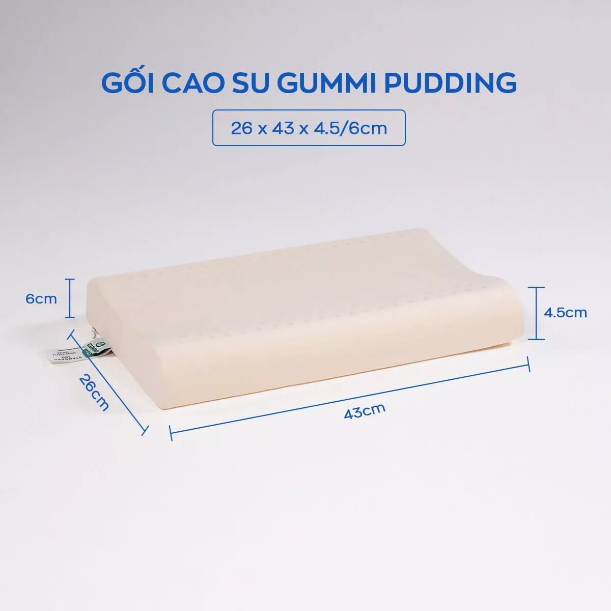 Gối cao su Gummi Pudding 100% thiên nhiên trẻ em - Ảnh 2