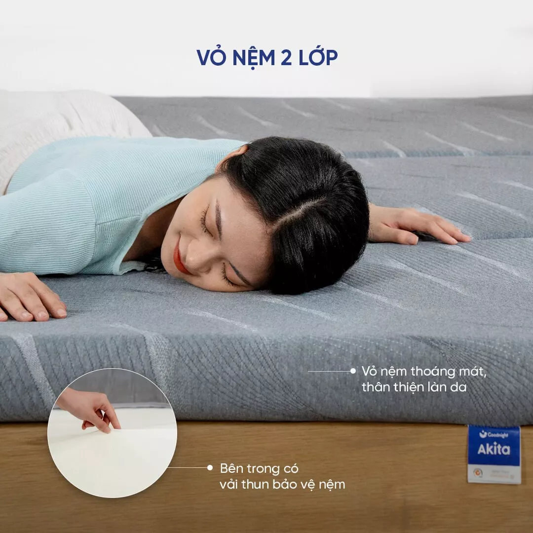 Nệm foam Goodnight Akita gấp 3 dày 8cm - Ảnh 10