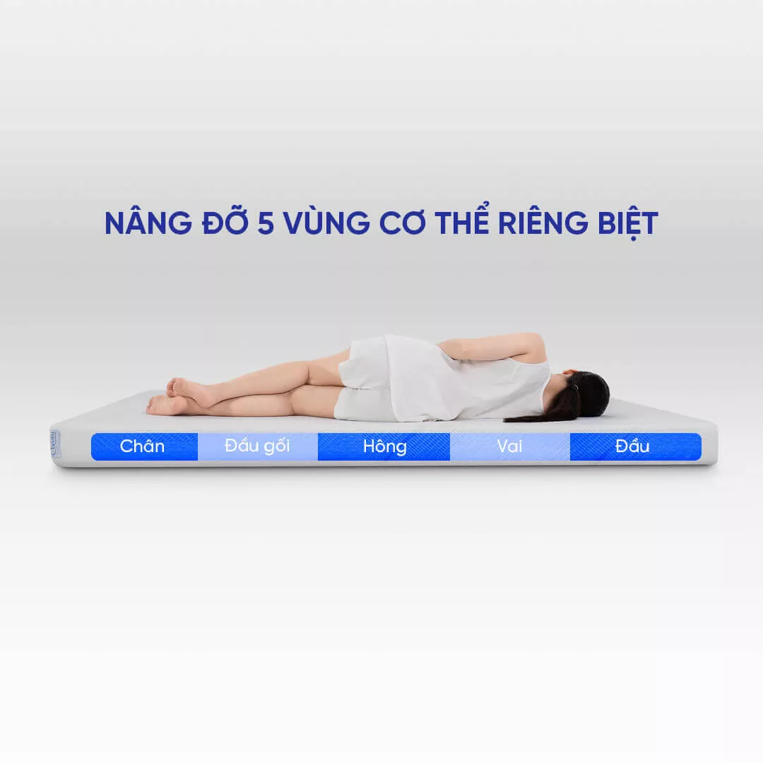 Nệm foam Comfy Cloud 1.0 thoáng khí vượt trội dày 12cm - Ảnh 7
